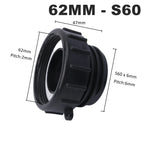1000 Liter IBC Tank Adapter S60 x 1/2" 3/4' 1" 1.5 2" S100 Thread Connector Ton Barrel Joints IBC Tank Fitting