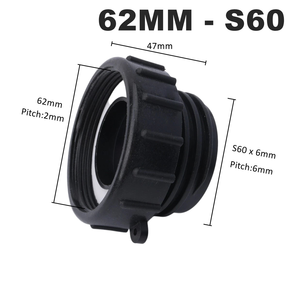 1000 Liter IBC Tank Adapter S60 x 1/2" 3/4' 1" 1.5 2" S100 Thread Connector Ton Barrel Joints IBC Tank Fitting