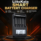 LiitoKala Lii-500 Battery Charger 4 Slot LCD Tester for 18650 26650 AA AAA Flashlight Vape Li-ion NiMH Rechargeable Cells