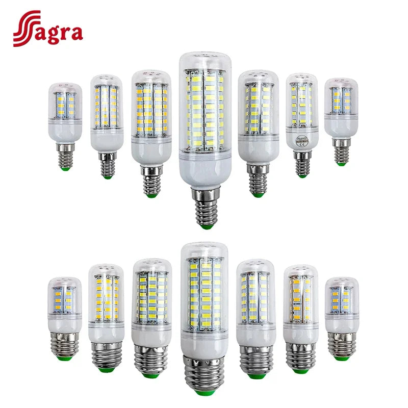 E27 LED Lamp AC 220V 230V Corn Lamp 24 36 48 56 69 72leds Lampada Led Bulb SMD5730 Led Lamp Light E14 Chandelier Lighting 240V