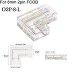 COB Led Strip Connector Light Strip Wire Connectors 2 3 4 Pin L-shaped For 5 8 10mm Width PCB Single Color RGB CCT Strip