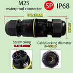 IP68 Waterproof Connector 2/3/4/5 Pin Screw Wiring Terminal Adapter For LED Light Electric Wire Connector Outdoor Junction Box