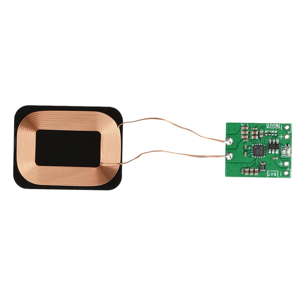 5W Wireless Charging Module PCBA Module Small Coil Lithium Battery Charging Built-in 3.7V Lithium Battery Modification Scheme
