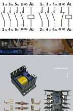 Mini AC Contactor, CJX2-K0910, K0901, K1210, K1201, K1610, 3main 1NO/3main 1NC Coil Voltage,230V, 50Hz,60Hz,9A,12A,16A 110V,24V