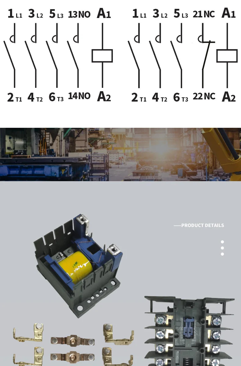 Mini AC Contactor, CJX2-K0910, K0901, K1210, K1201, K1610, 3main 1NO/3main 1NC Coil Voltage,230V, 50Hz,60Hz,9A,12A,16A 110V,24V