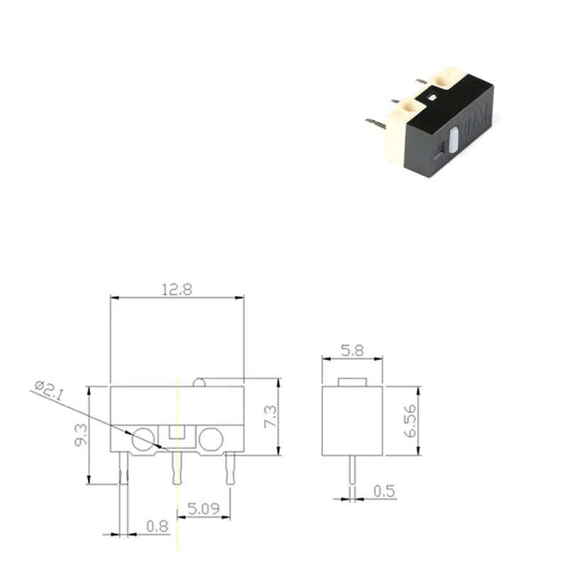 10Pcs Micro Limit Switch Mouse Button Tact Switch Without Handle / With Handle / With Handle Roller Micro Switch 1A 125V AC 3Pin