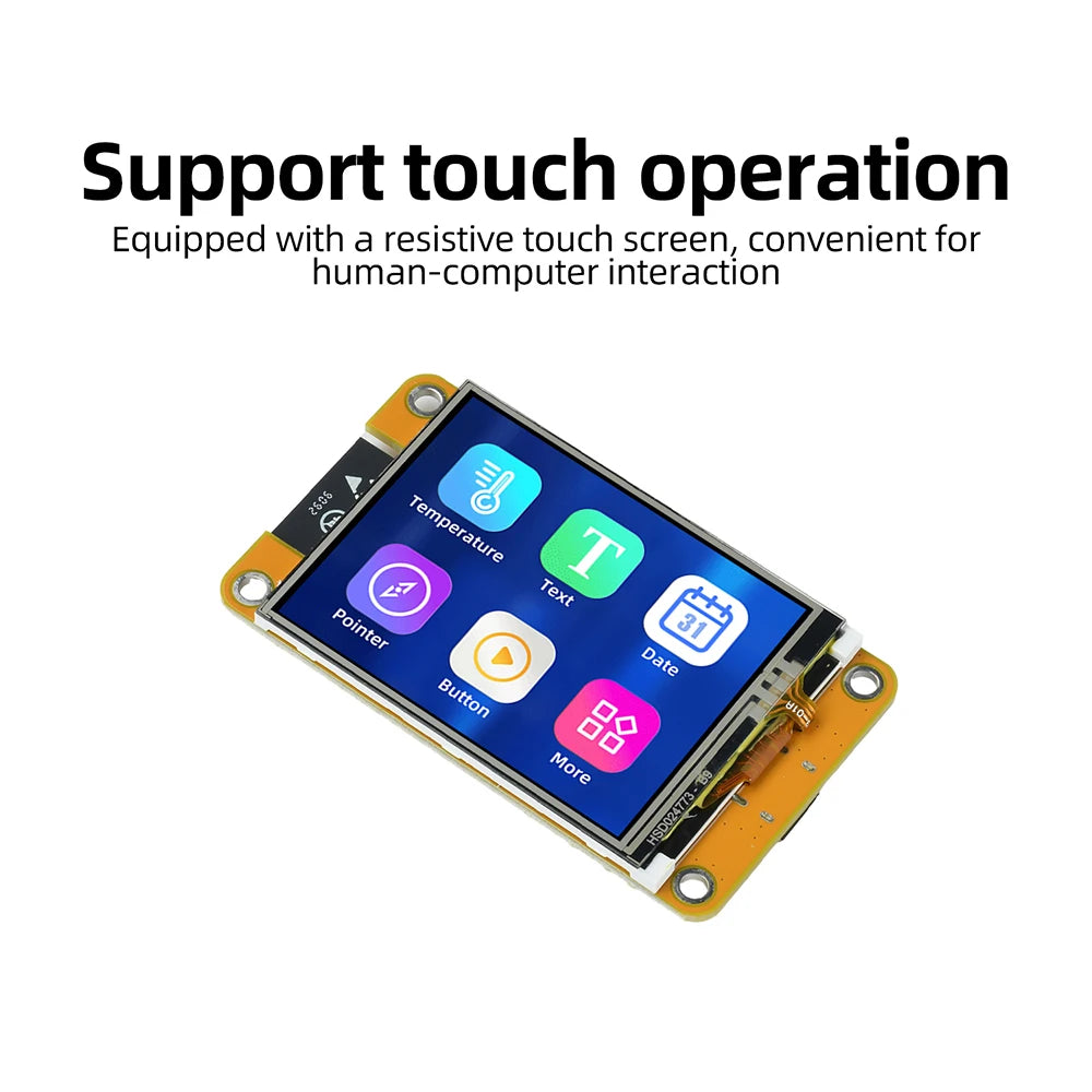 ESP32 2.4-Inch Capacitive Touch Display Wifi Bluetooth Development Board 240 x 320 Resolution Development Board CH340 Type C