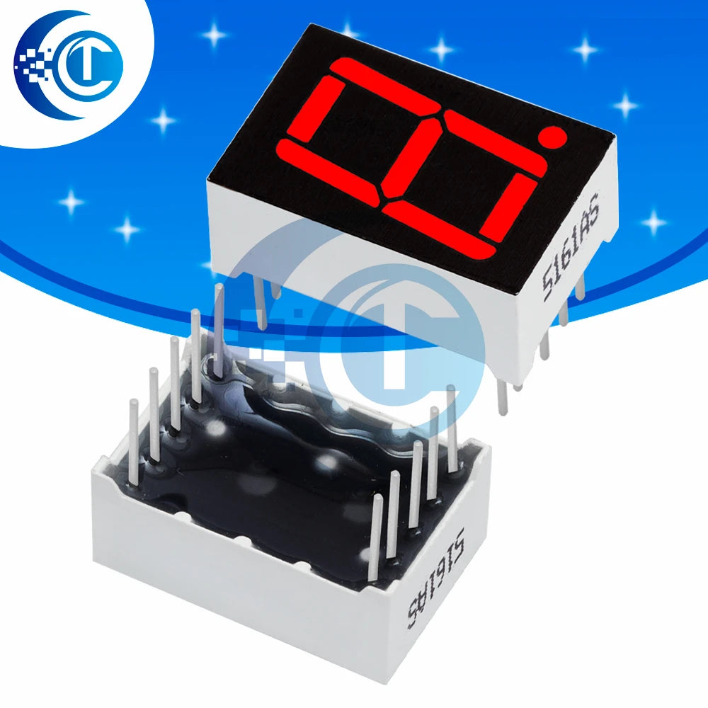 0.56 inch 1bit Common Cathode Digital Tube Red LED Digit Display 7 Segment 0.5inch 0.5 0.56 inch 0.56'' 0.56in