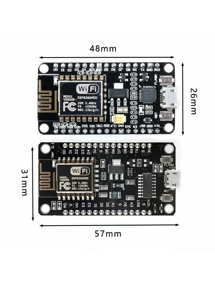 5PCS Wireless Module NodeMcu V3 V2 Lua WIFI Development Board ESP8266 ESP32 With Pcb Antenna And Usb Port ESP-12E CP2102