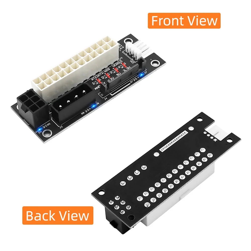 Power Supply Board Sync Extender Cable Add2psu Dual PSU Power Adapter for Graphics Card Mining ATX 24Pin to Molex 4Pin/SATA/6Pin