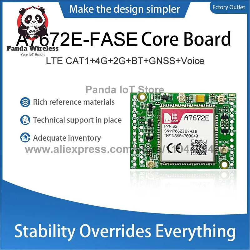 SIMcom A7672E-FASE A7672E-LASE A7672SA-FASE A7672SA-LASE A7672G-LABE Core Board LTE CAT1+4G+2G A7672 With FPC GPS Antenna