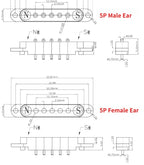 1/5Set 2A DC Magnetic Pogo Pin Connector 2Pin 3Pin 4 5 6 7 8 9 Pin Pogopin Male Female Spacing 2.5/2.80mm Spring Loaded Socket
