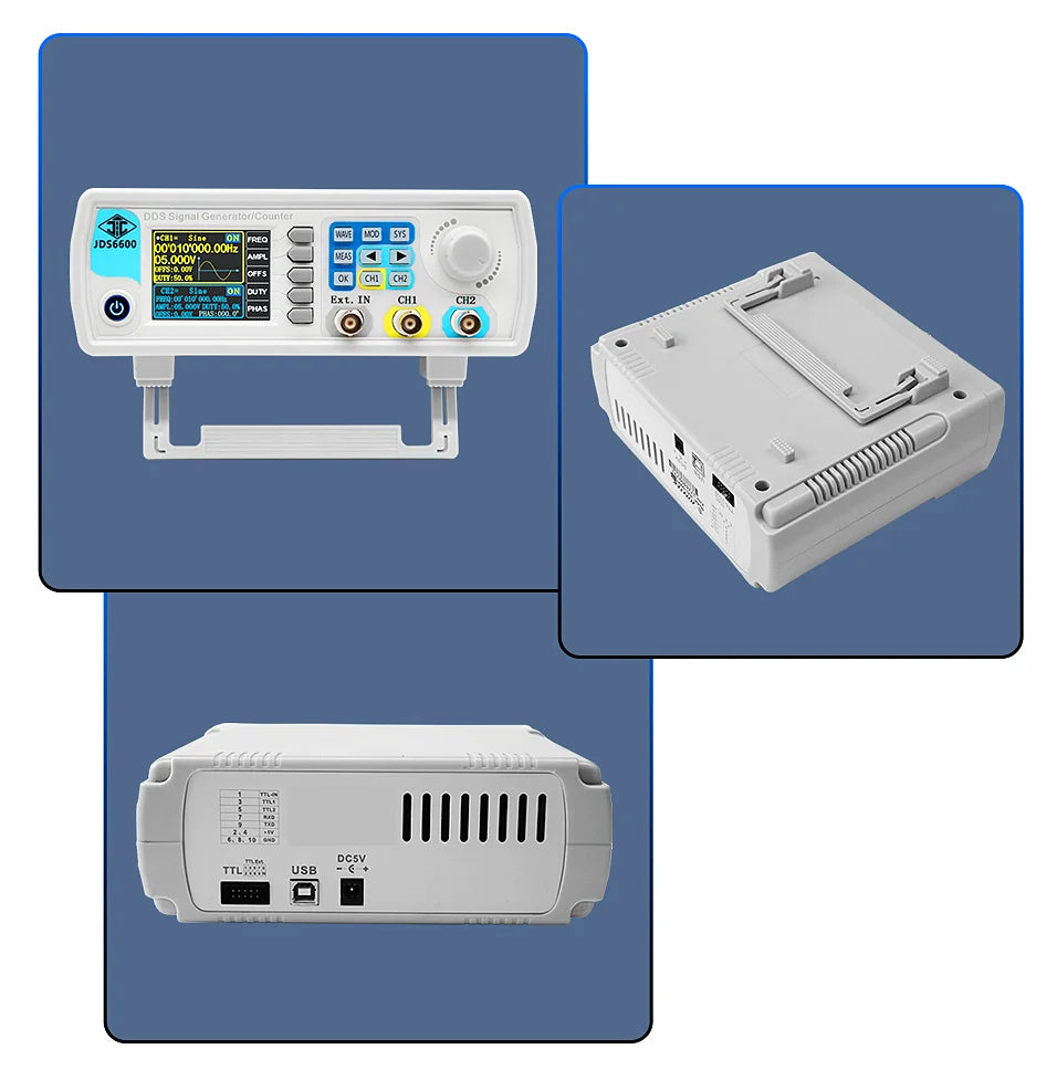 JUNTEK JDS6600 series 15MHz-60MHz DDS function signal generator CNC dual-channel frequency counter Arbitrary waveform generator