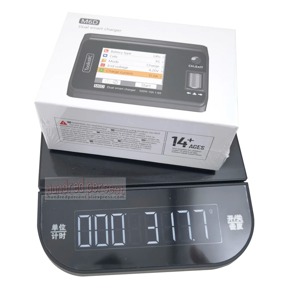 ToolkitRC M6D V3 500W 15A DC Dual Channel MINI Smart Charger Discharger For 1-6S Lipo Battery FPV Model Spare Part Replace