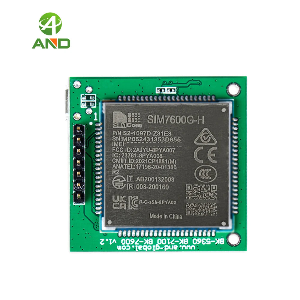 Global Certified SIM7600G-H 4G Development Board CE FCC ANATEL UKCA Approved 4G LTE+GNSS Module For Overseas IoT Asset Monitorin