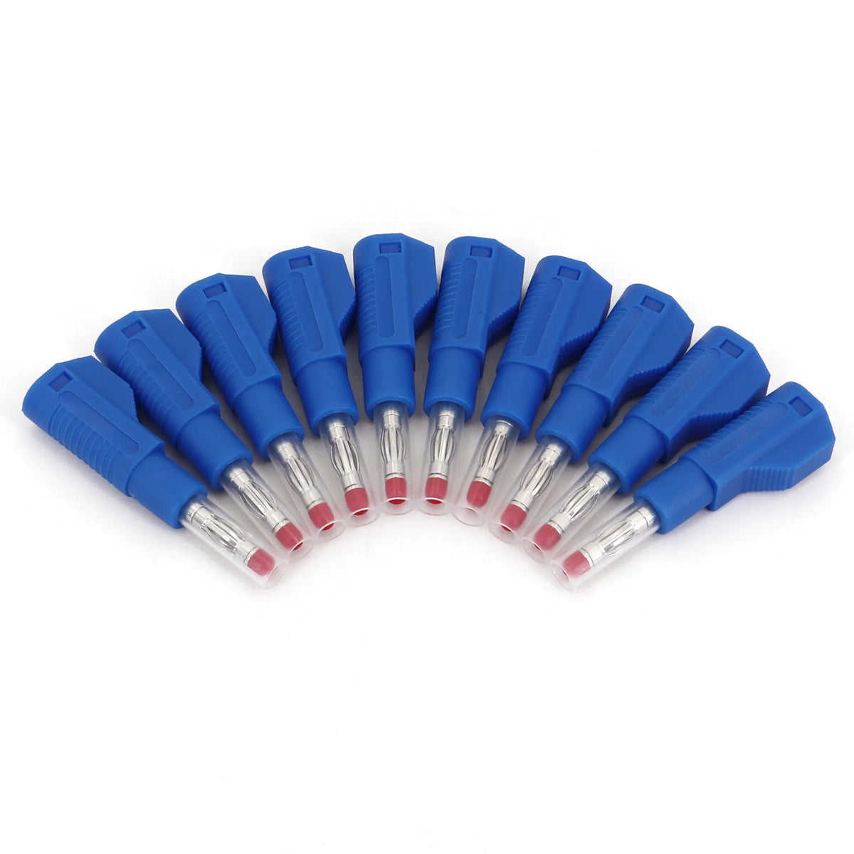 10Pcs 4mm Male Banana Plug Retractable Tube Stackable Solder Connector