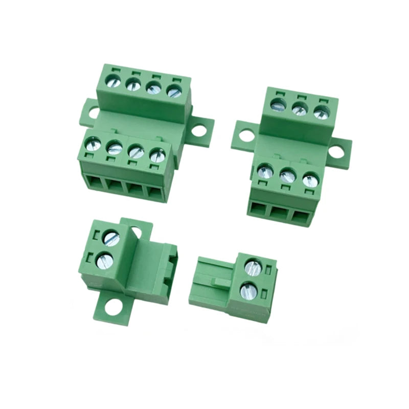 1Set Solderless Docking Type 2EDGRKC 5.08MM Screw Terminal Block Connector PCB Plug-in Type 2EDG Type Green Terminal Block