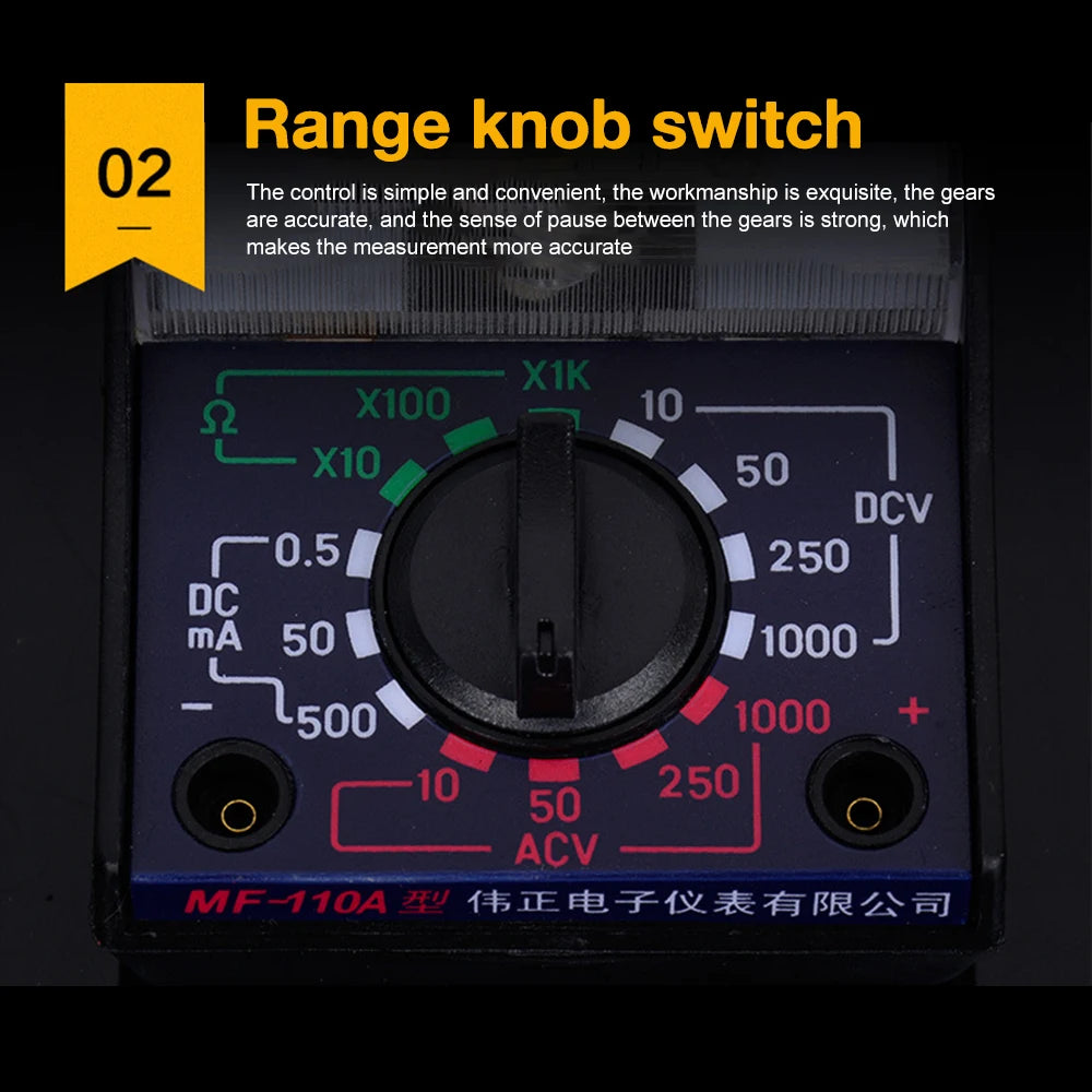 Mini Analog Multimeter Tool AC/DC 1000V Voltmeter 250mA Ammeter 1K Resistance Meter Handheld Pointer Voltage Multimeter