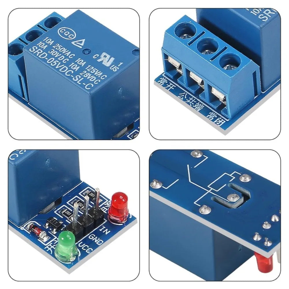 10PCS 5V One Channel Relay Module Relay Switch with OPTO Isolation High Low Level Trigger for Arduino Raspberry Pi ARM AVR