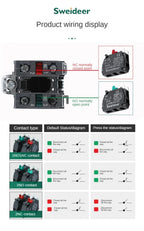 XB4 22mm Mushroom Emergency Stop Button Switch 10A Key Emergency Stop Power Push Button Switch 1NC 1NO Start Switch Red Green