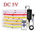 DC 5V LED COB Strip Light USB High Density Linear Lighting 320LED Flexible Tape Lights Warm Natural White Red Blue Green Decor