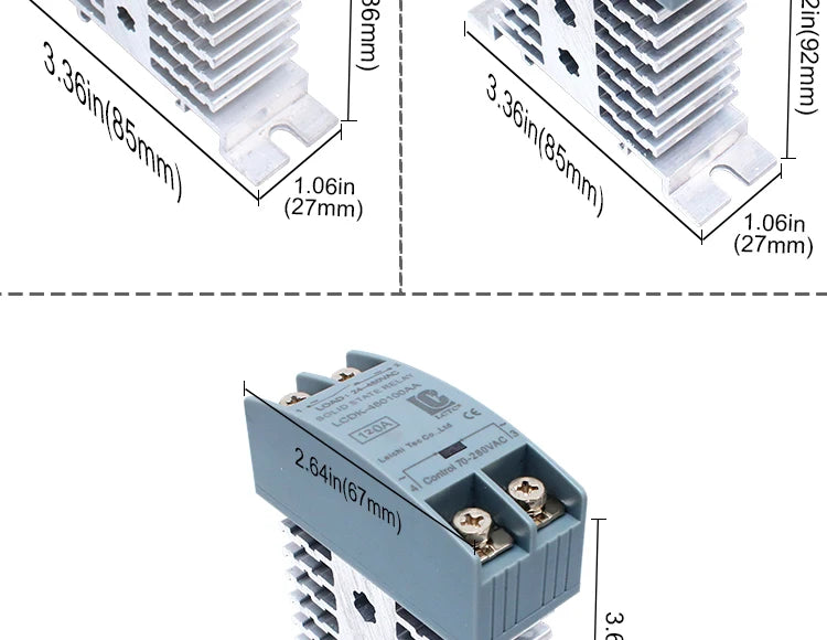 SSR Solid State Relay DIN Rail Relay With Heatsink 10A 25A 40A 60A 80A 100A 120A DC - AC DC - DC AC - AC Single Phase Control