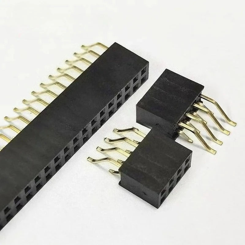 10pcs 2.54mm Double Row Right Angle RA SMT Horizontal SMD/SMT 2X3/4/5/6/7/8/10/20/40P PCB Surface Mount PH8.5 Male Female Header