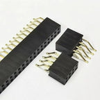 10pcs 2.54mm Double Row Right Angle RA SMT Horizontal SMD/SMT 2X3/4/5/6/7/8/10/20/40P PCB Surface Mount PH8.5 Male Female Header