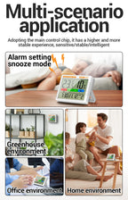 Digital Thermohygrometer Clock ANENG AP01 Snooze Alarm Mode Air Thermometer Humidity Multi-scenario High Precision Tester Tools