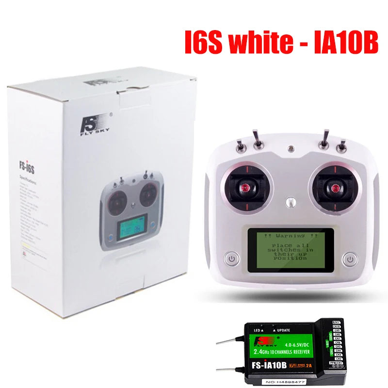 FLYSKY FS-i6S I6S 2.4G 10CH AFHDS 2A Centering Throttle Transmitter IA6B IA10B Receiver RetailBox for RC Cars Boats Drone Toys