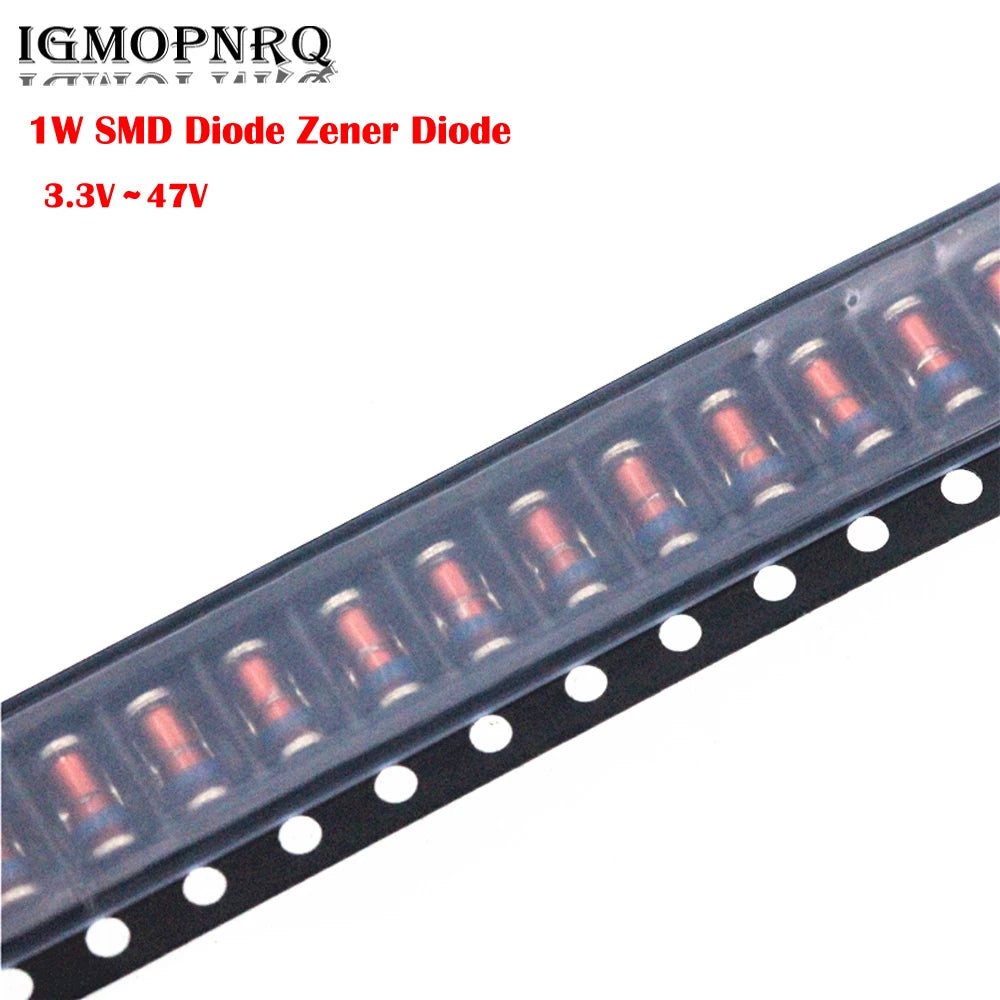 20PCS 1W SMD Diode Zener Diode 3V3 4V7 5V1 6V8 7V5 10V 12V 15V 16V 18V 20V 24V 36V 47V ZM4728 ZM4732 ZM4733 4736 4740 4753 4756A