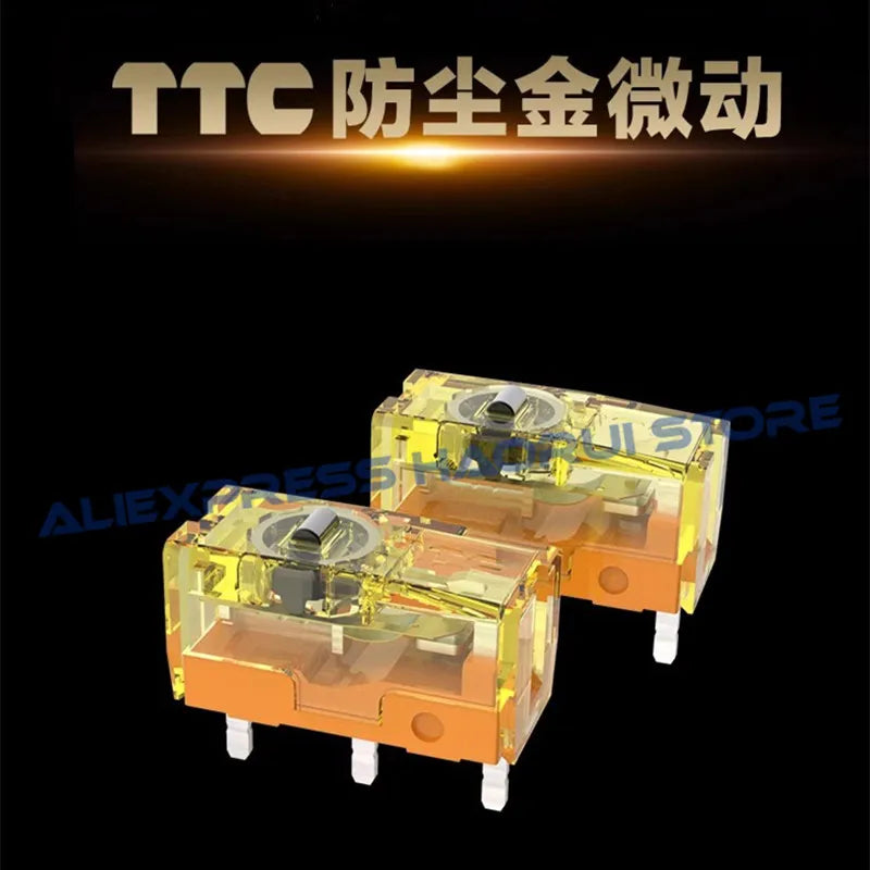 5Pcs TTC Dustproof Gold Switch 30 60 80 Million Clicks Lifetime Game mouse button Gold Contactor mouse left right micro Switches