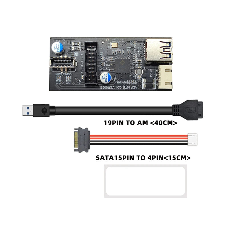 Header 19pin to Type E + 19Pin Motherboard 1 to 2 Splitter USB 3.0 Hub USB Adapter Conector USB 19Pin Connector Extension Cables