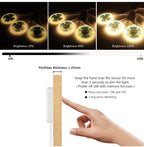 Smart Penetrable Wood COB LED Strip Touch Sensor Light 320Leds/m Warm/Neutral White Parallel Lights Kitchen Backlight Lighting