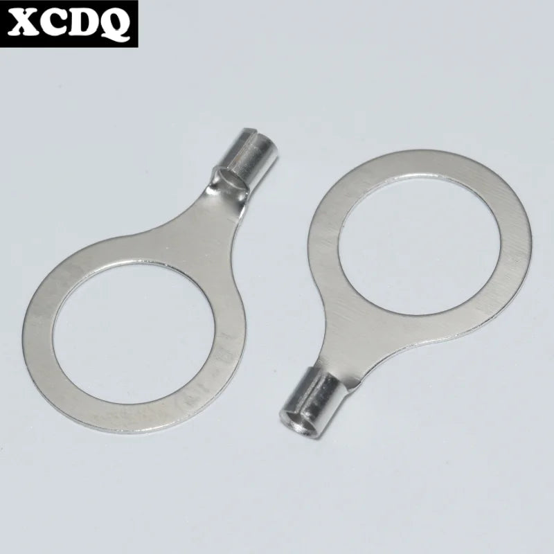 100pcs RNB Brass Ring Bare Terminal Block Connector Cable Lugs Wire Crimping Tips Electrical Connection Strips 12V 2.5mm 4mm 6mm