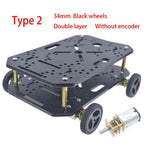 4WD Chassis Smart Robot Car 6V N20 DC Mini Micro Gear Motor Smart Car Kit 4WD Robot Chassis Kits With Encoder Mecanum Wheel Car