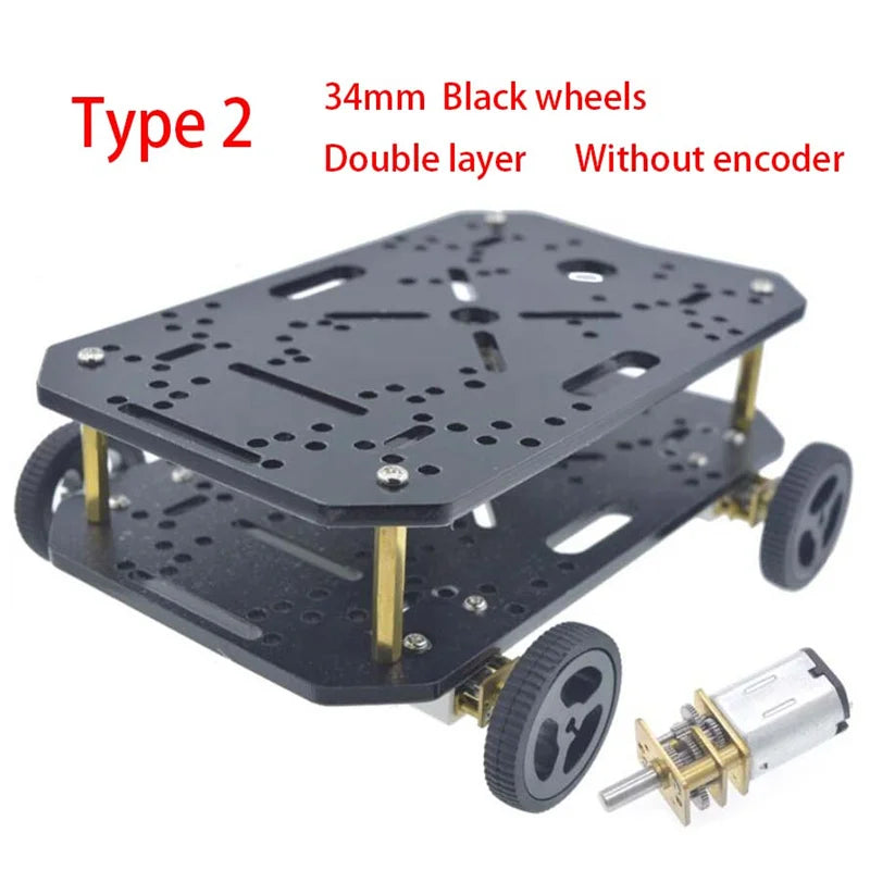 4WD Chassis Smart Robot Car 6V N20 DC Mini Micro Gear Motor Smart Car Kit 4WD Robot Chassis Kits With Encoder Mecanum Wheel Car