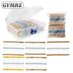 1/4W 1/8W 1/2W 1W 2W Metal Film Resistor Kit 130 Values 0.125W 0.25W 0.5W 1% Resistance Assortment Assorted Set Box 0.1667W