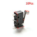 10Pcs Micro Roller Lever Arm Open Close Limit Switch KW12-3 PCB Micro Switch‘
