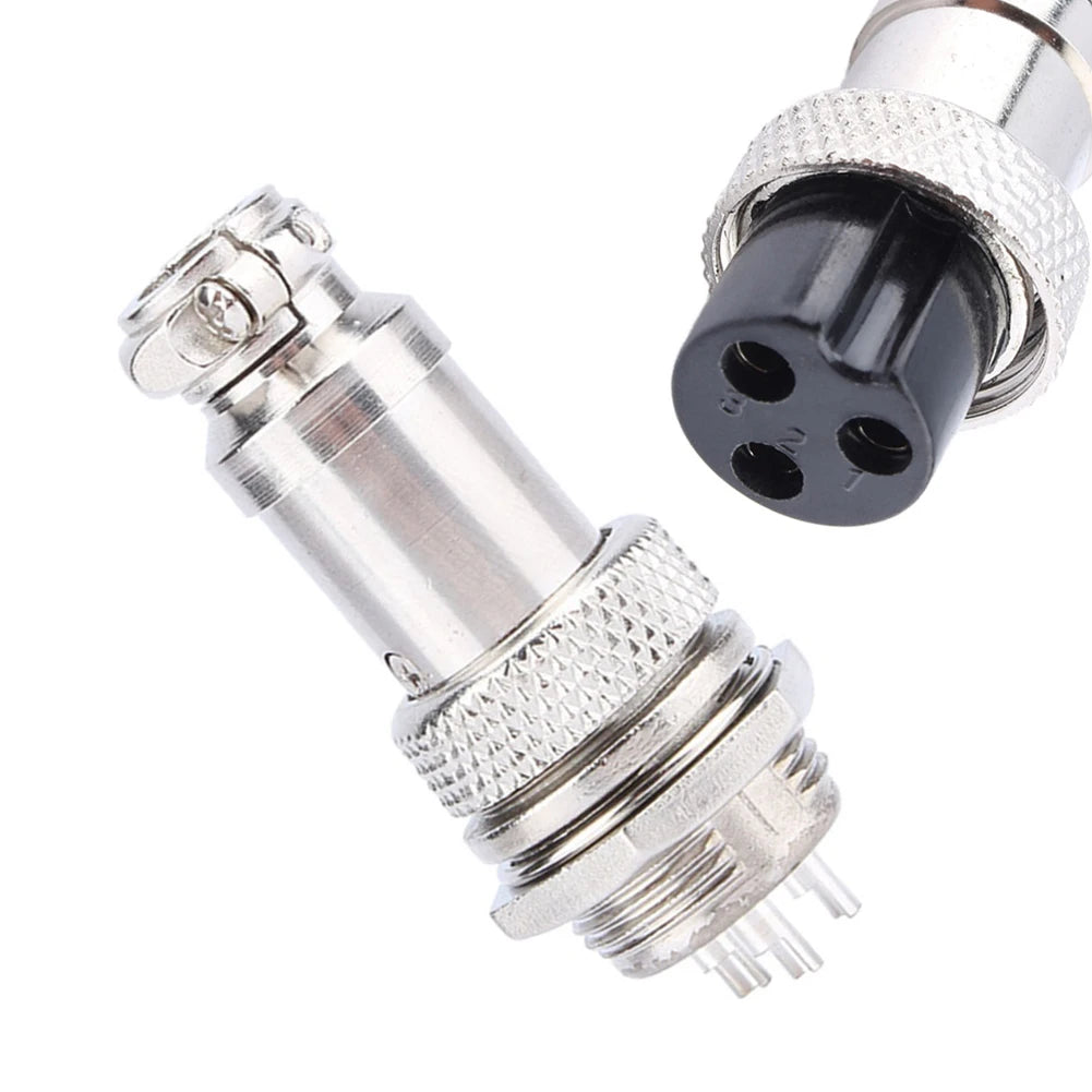 1pc GX16 3-pin Screw-type Aviation Electrical Socket Connector Wire Harness Panel For Data Acquisition Systems Inclinometers