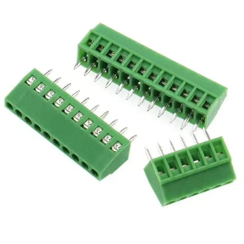 10pcs 2.54MM PCB Universal Screw Terminal Blocks Connector 2/3/4/5/6/7/8/9/10-12 Pin/Poles KF128 Straight Pin Copper