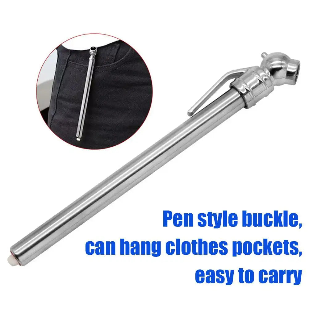 2pcs Portable Universal Tire Air Pressure Gauge Pen Checker Test Car Vehicle Motor Tire Pressure Barometer Monitor System Supply