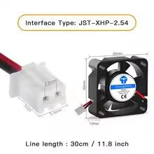 3010 4010 5010 3D Printer Cooling Fan, 12V 24V 5V 2Pin Low Noise, for Ender 3-Style J-Head Heatsink