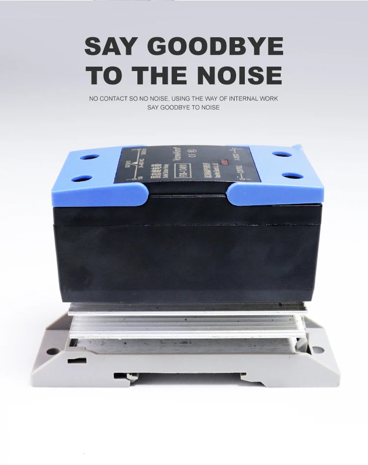 Solid State Relay VaneAims Din Rail Mounting Single Phase SSR With Heat Sink 10A-120A DC Control AC DC Control DC AC Control AC
