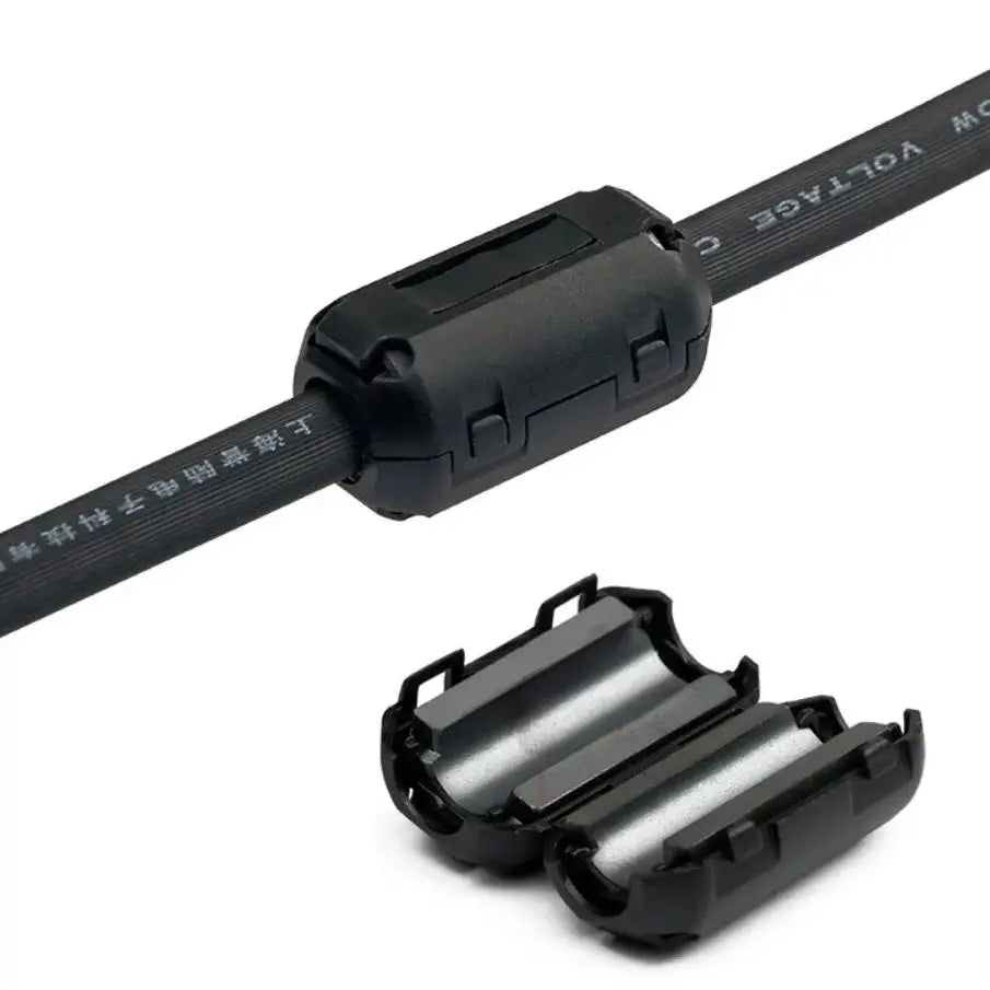 3.5/5/7/9/13mm Black Cable Connector Ring Core Ferrite Bead Clamp Choke Coil EMI RFI Noise Filter Clip Snap Filters Holder