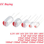 5-20pcs DIP Solid Electrolytic Capacitor Super Low ESR 6.3V 16V 25V 35V 50V 100UF 270UF 470UF 220 330 560 680 UF 820UF 1000UF