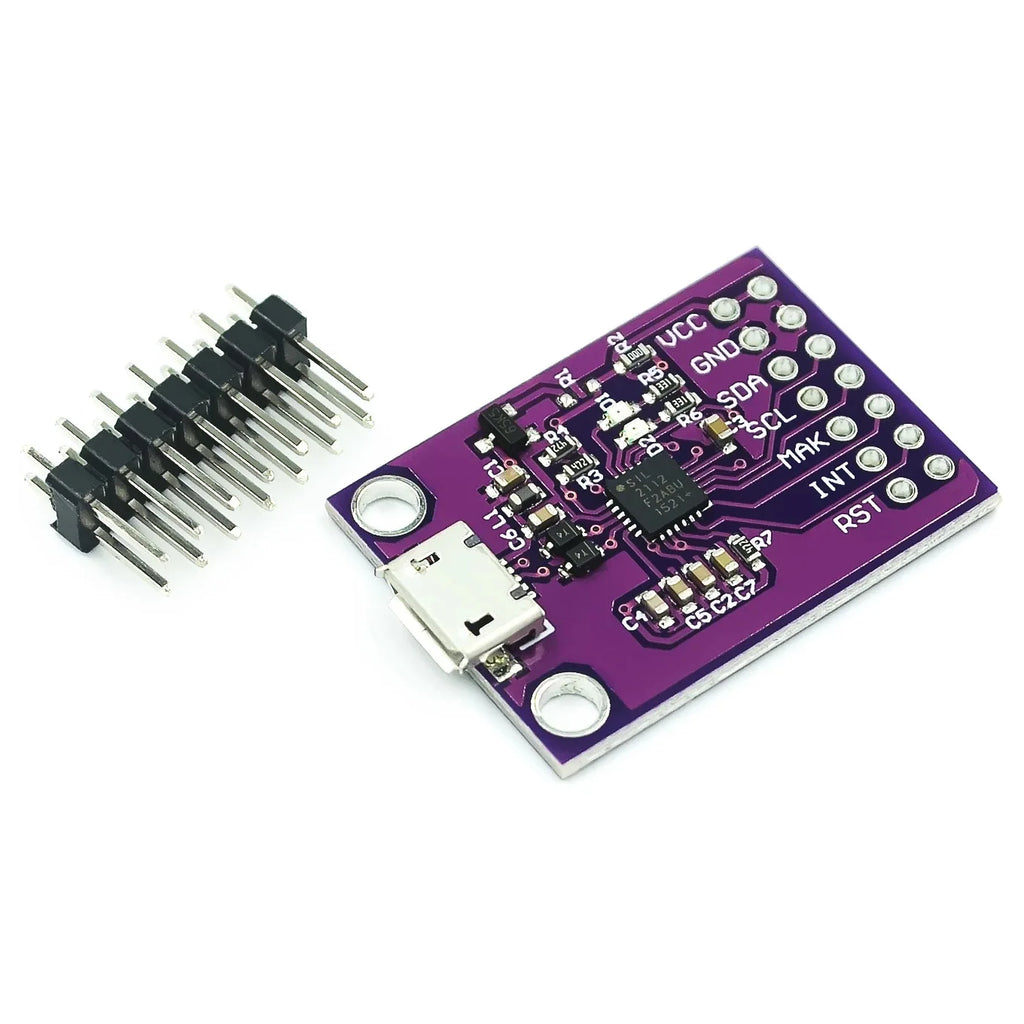 USB to I2C Communication Debugging Module Adapter Board Type‑C Micro USB CP2112