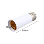 For E27 Extension Adapter Socket for For E27 Screw Base Lighting Devices Including Pendant Lights and Recessed Fixtures