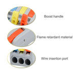 10/50 PCS Mini Fast Wiring Cable Connectors Universal Compact Splitter Electrical Conductors Push-in Home Terminal Block
