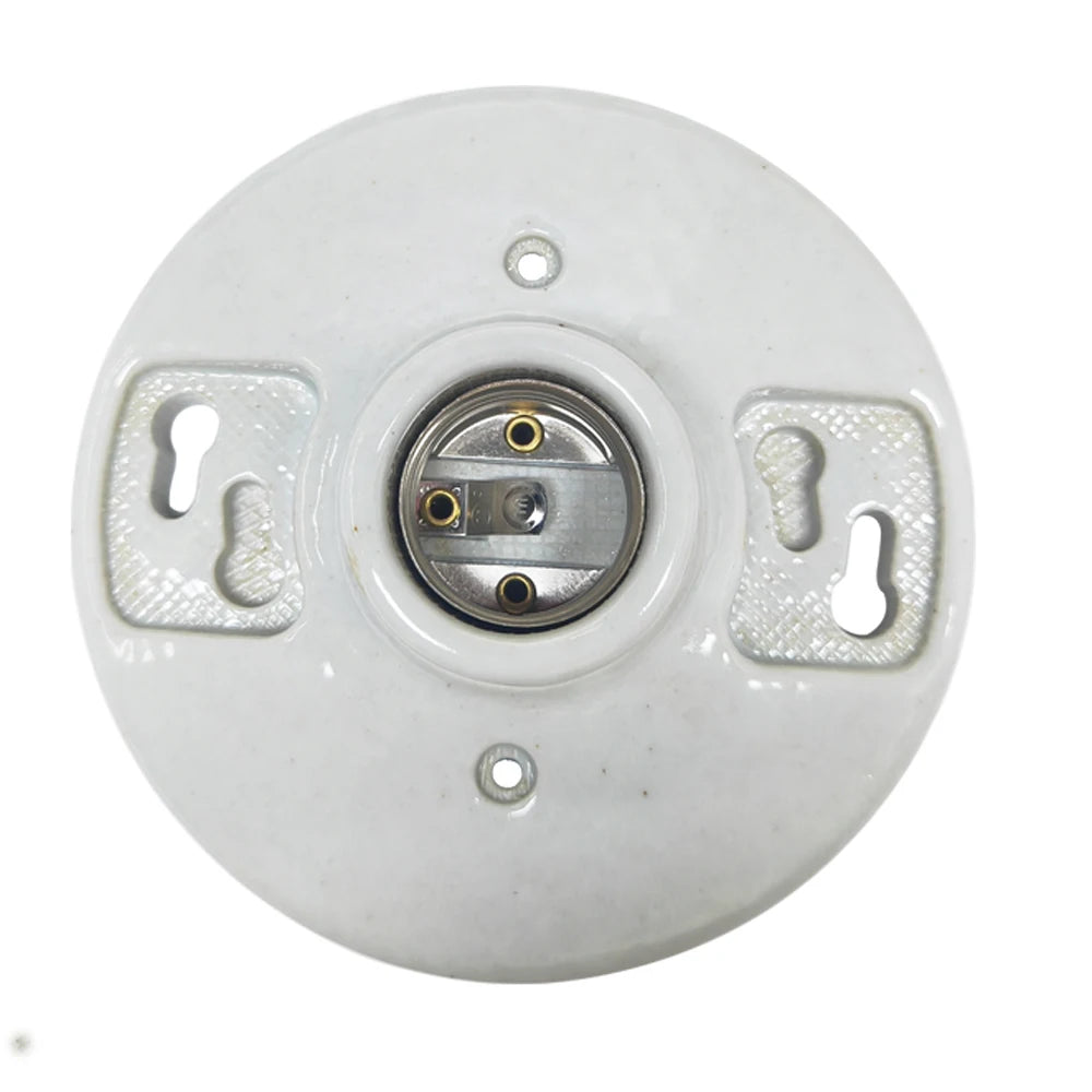 Medium Base E26 Lampholder Ceiling Light Sockets White Phenolic Bulb Socket Incandescent Fluorescent CFL Lamp Holder 660w 250v